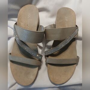 Anne Klein IFlex Dobbie Rhinestone Slides Sandals